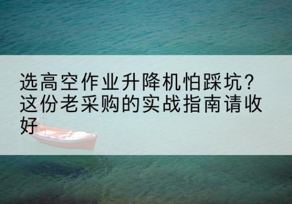 竹溪高空作业升降机厂家推荐-选高空作业升降机怕踩坑？这份老采购的实战指南请收好