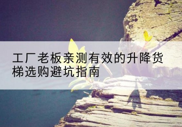 竹溪升降货梯怎么选-工厂老板亲测有效的升降货梯选购避坑指南